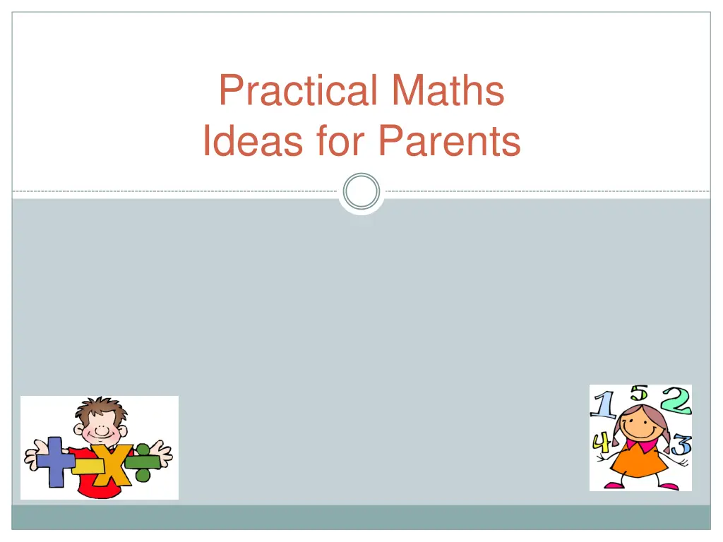 practical maths ideas for parents n.w