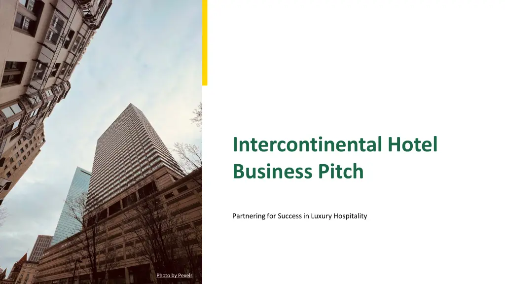 intercontinental hotel business pitch n.w