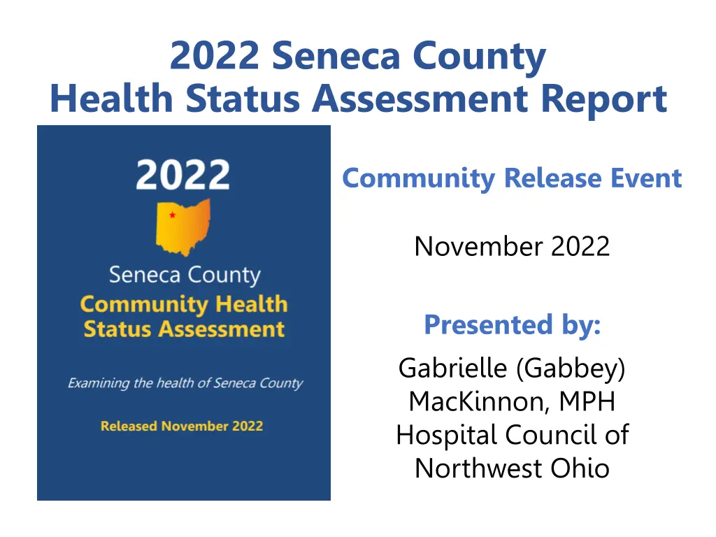 2022 seneca county health status assessment report n.w
