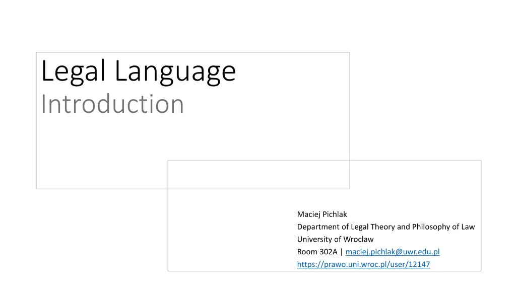 legal language introduction n.w