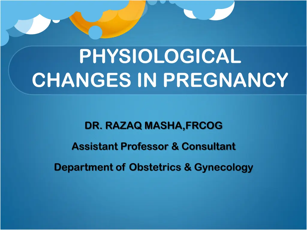 physiological changes in pregnancy n.w