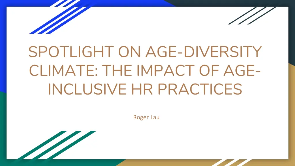 spotlight on age diversity climate the impact n.w