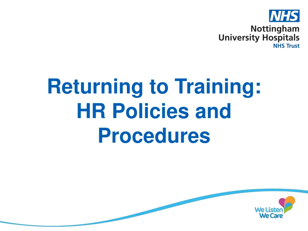returning to training hr policies and procedures n.w