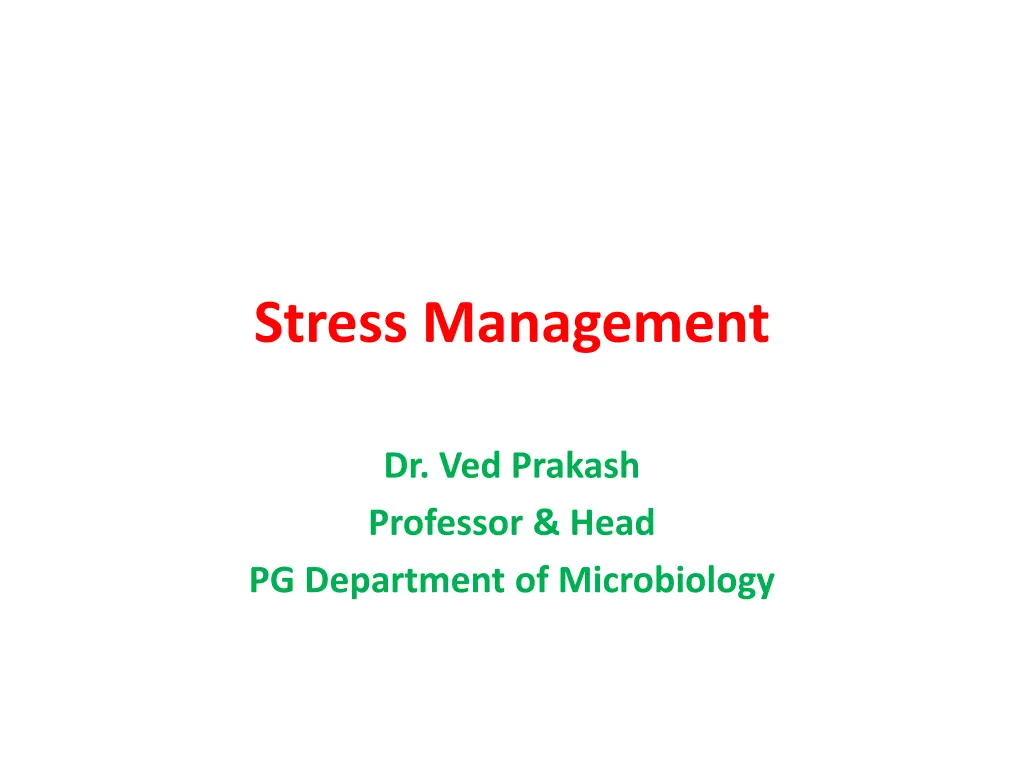 stress management n.w