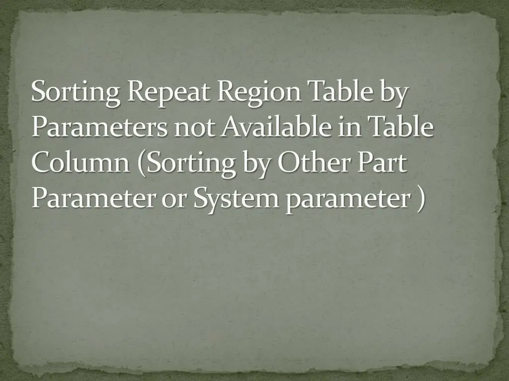 sorting repeat region table by parameters n.w