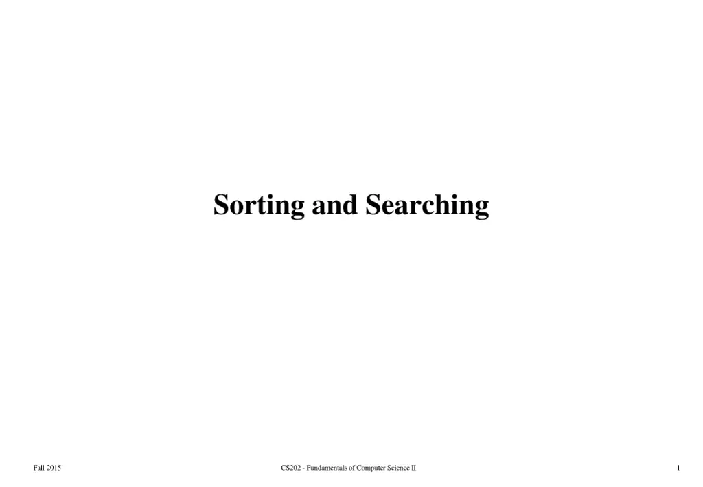 sorting and searching n.w