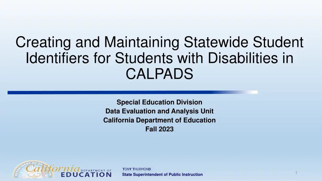 creating and maintaining statewide student n.w