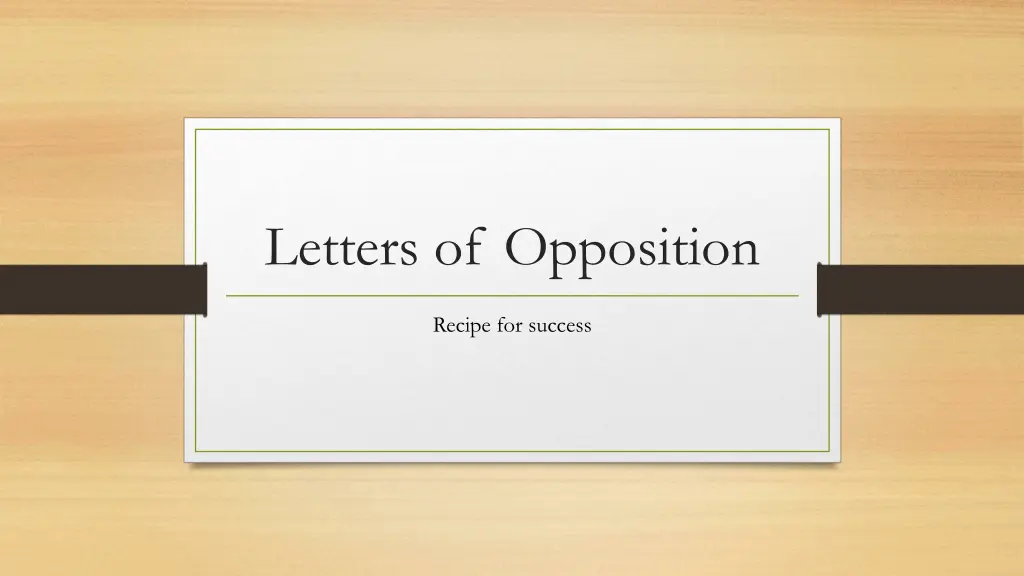 letters of opposition n.w