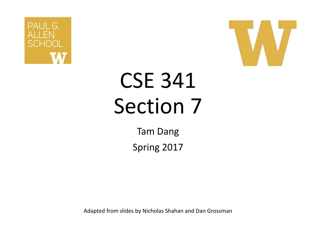 cse 341 section 7 n.w