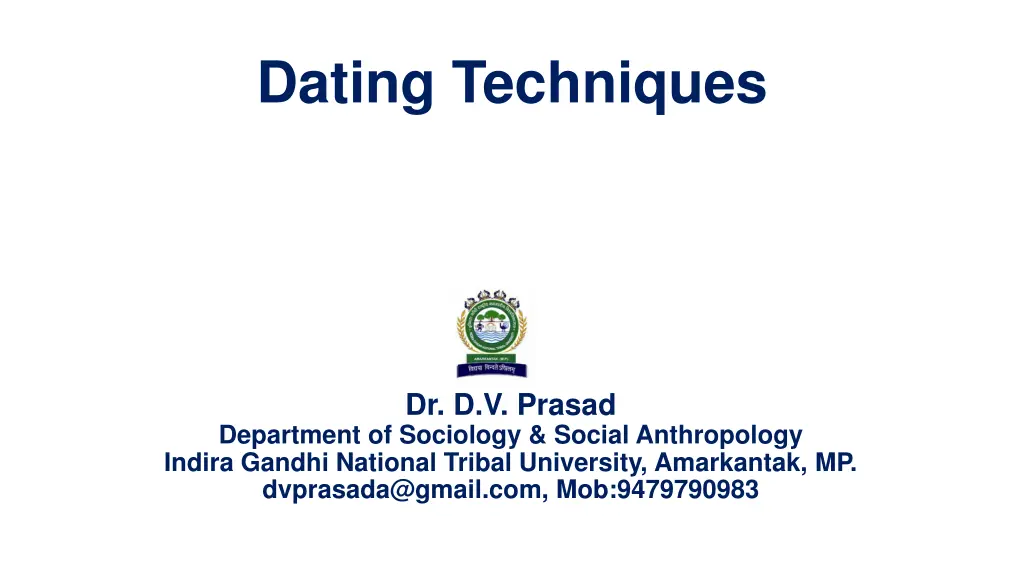dating techniques n.w