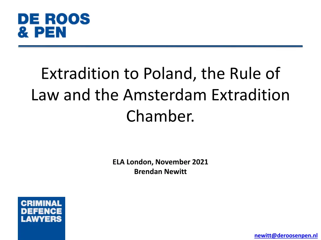 extradition to poland the rule n.w