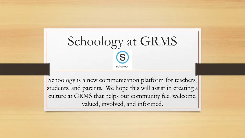 schoology at grms n.w