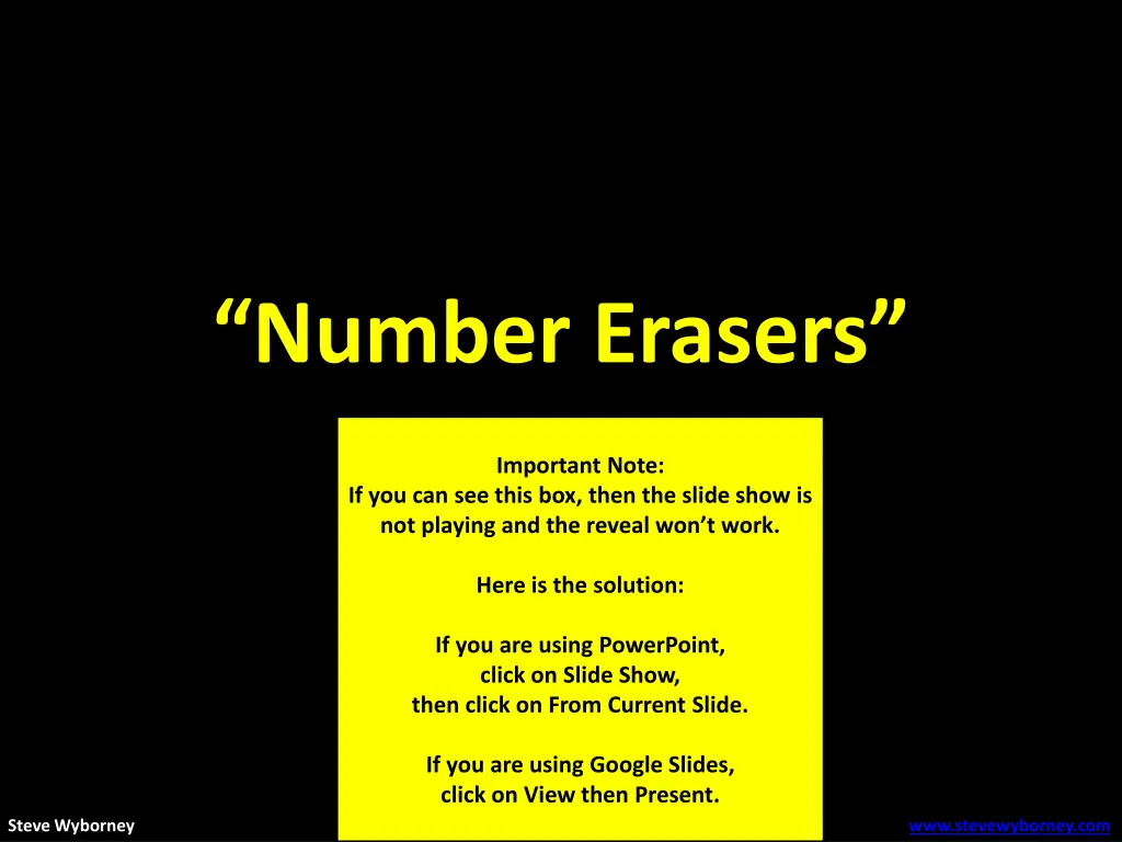 number erasers n.w