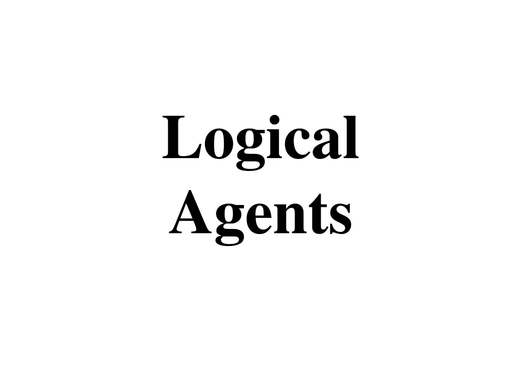 logical agents n.w