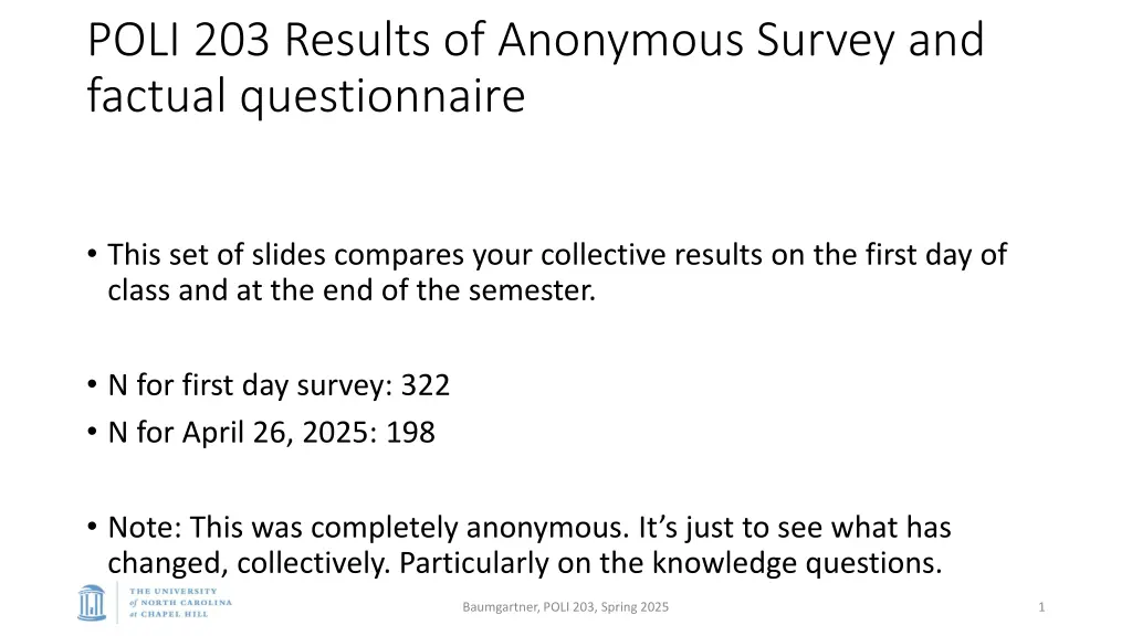 poli 203 results of anonymous survey and factual n.w
