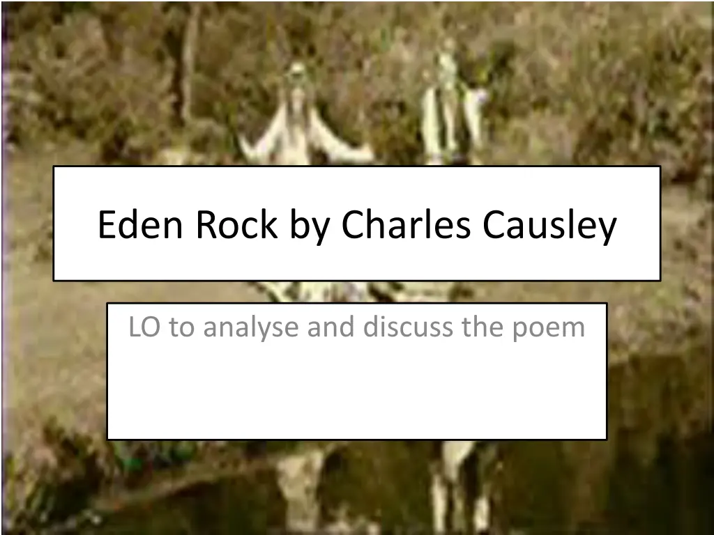 eden rock by charles causley n.w