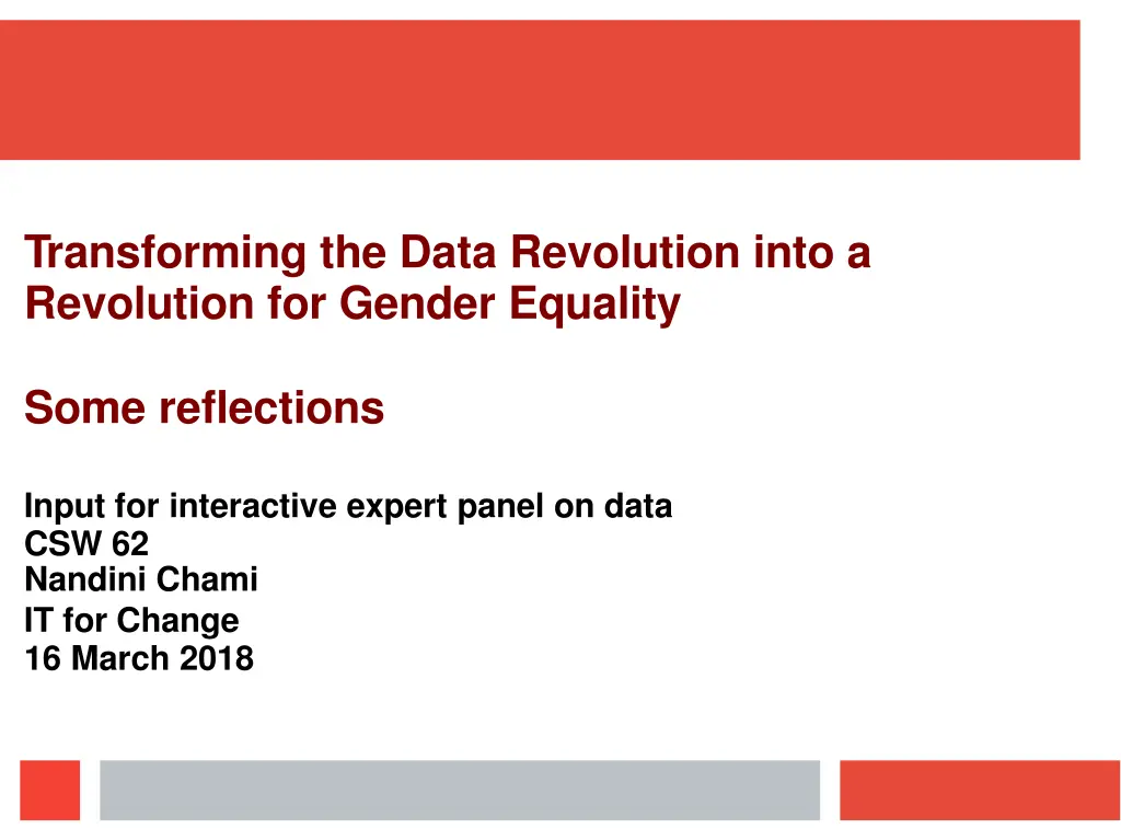 transforming the data revolution into n.w