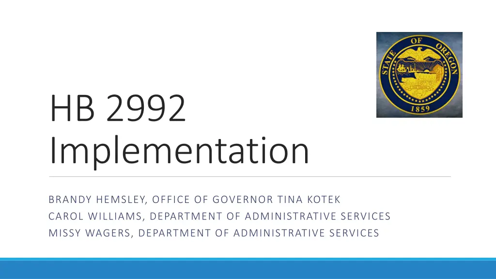 hb 2992 implementation n.w