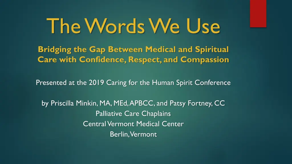 the words we use n.w
