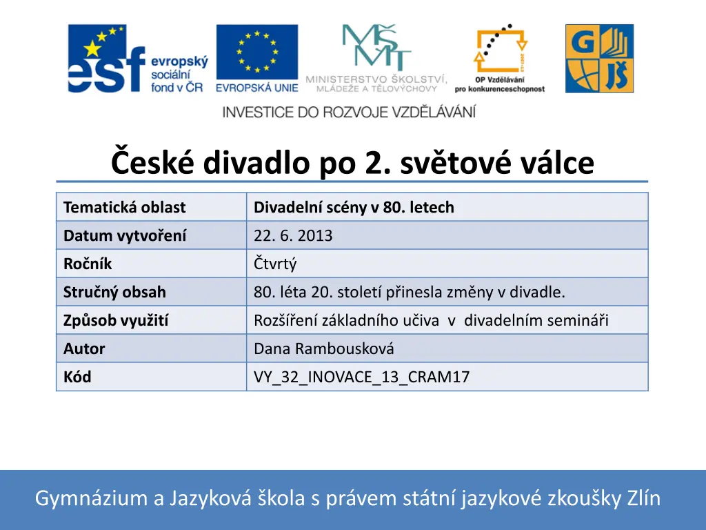 esk divadlo po 2 sv tov v lce n.w