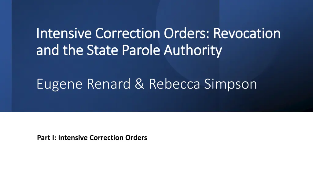 intensive correction orders revocation intensive n.w