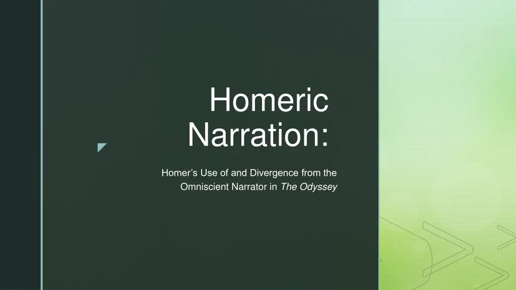 homeric narration n.w