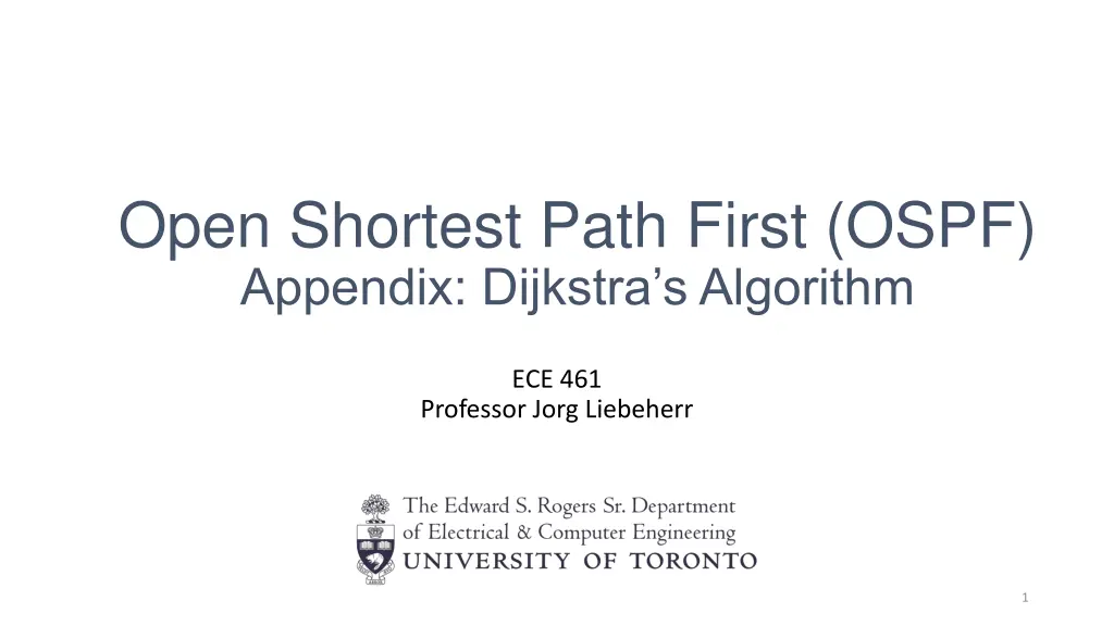open shortest path first ospf appendix dijkstra n.w