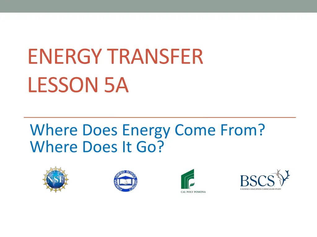 energy transfer lesson 5a n.w