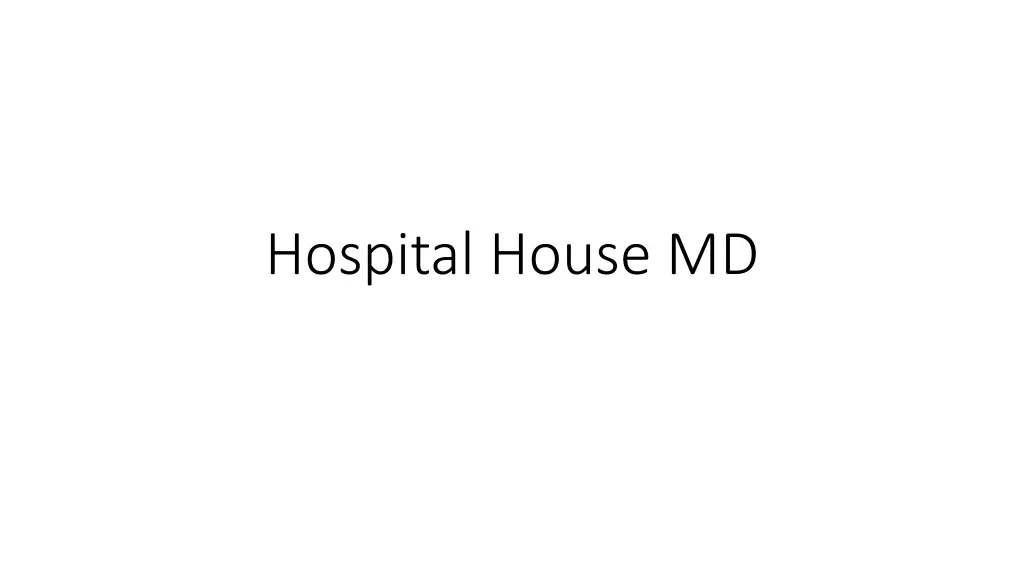 hospital house md n.w