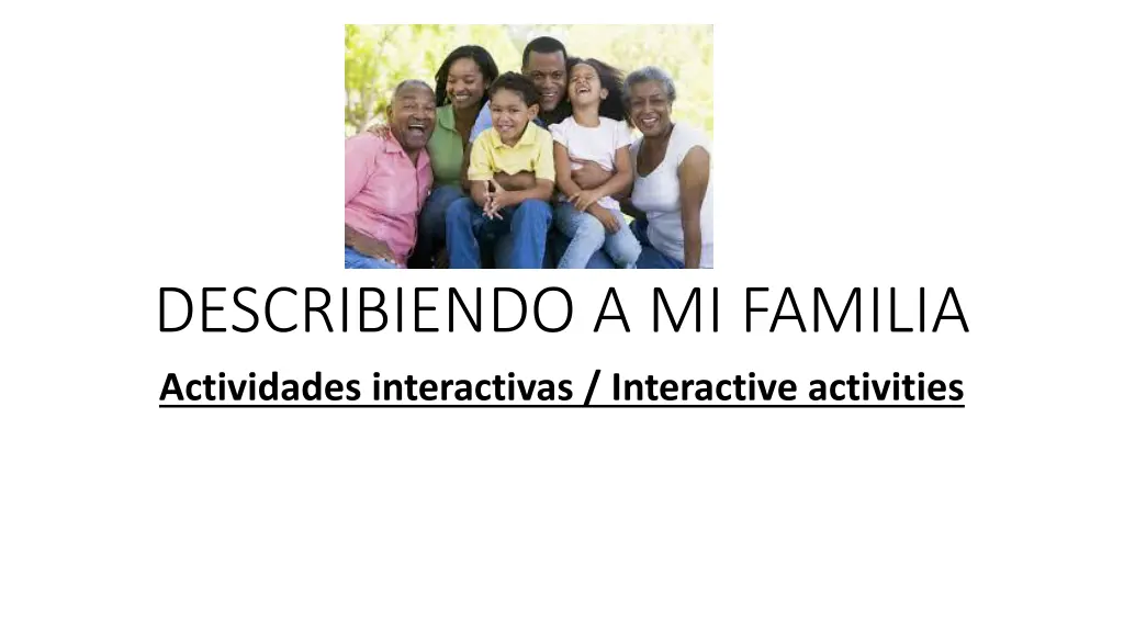 describiendo a mi familia actividades n.w