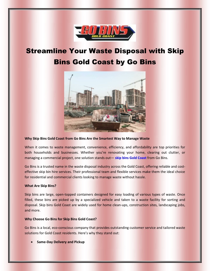 streamline your waste disposal with skip bins n.w