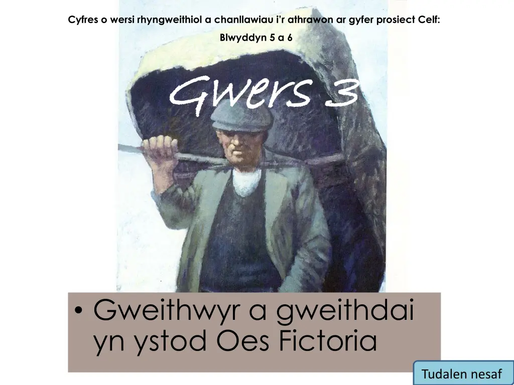 cyfres o wersi rhyngweithiol a chanllawiau n.w