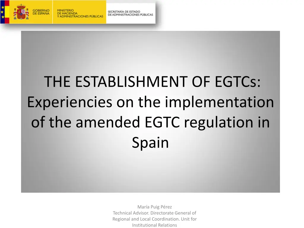 the establishment of egtcs experiencies n.w