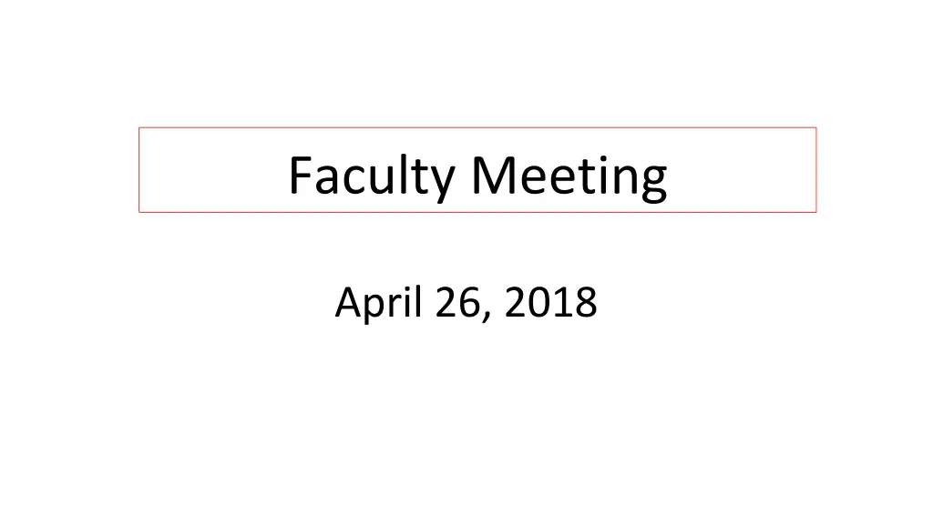 faculty meeting n.w