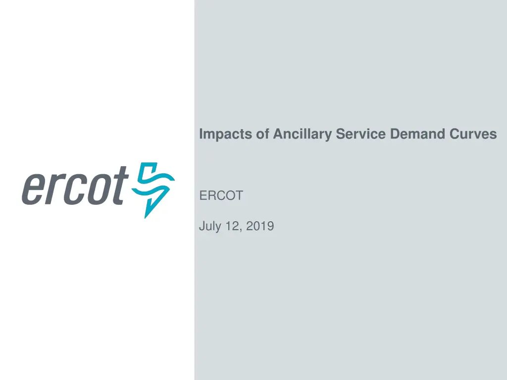 impacts of ancillary service demand curves n.w