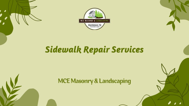 Expert Sidewalk Repair Services -MCE Masonry
