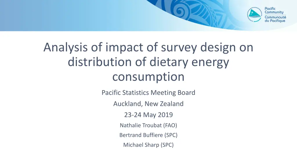 analysis of impact of survey design n.w
