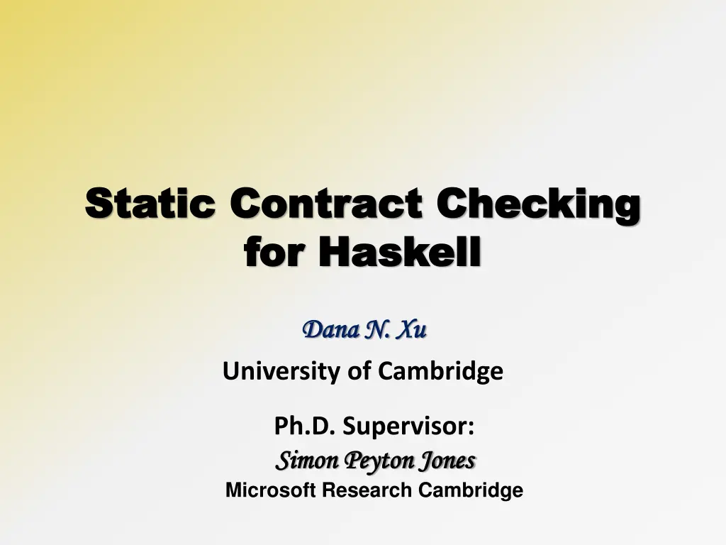 static contract checking static contract checking n.w