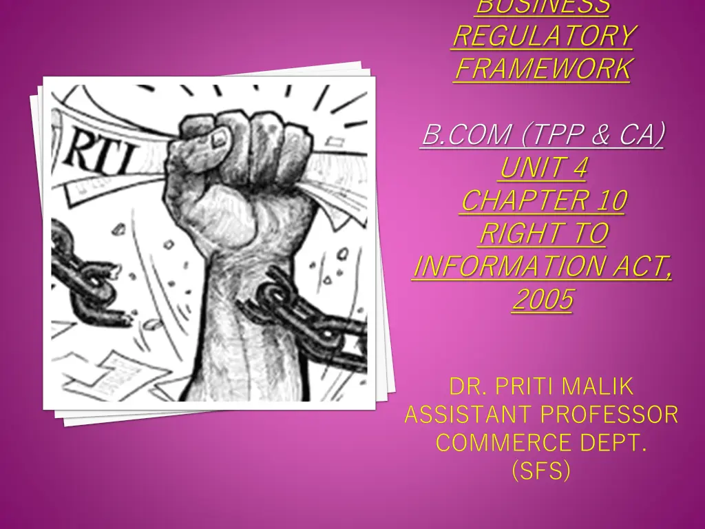 business regulatory framework n.w