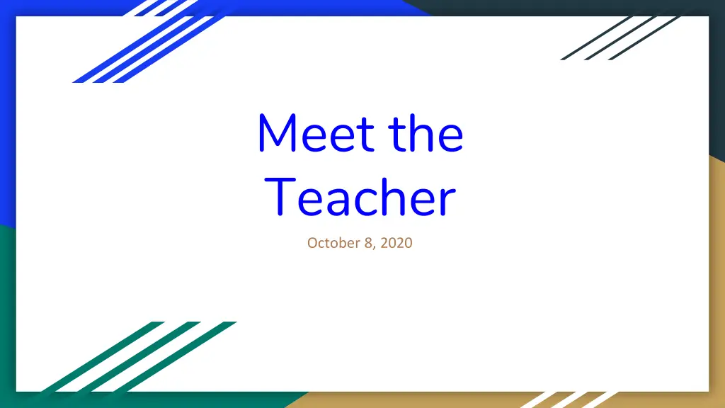meet the teacher october 8 2020 n.w