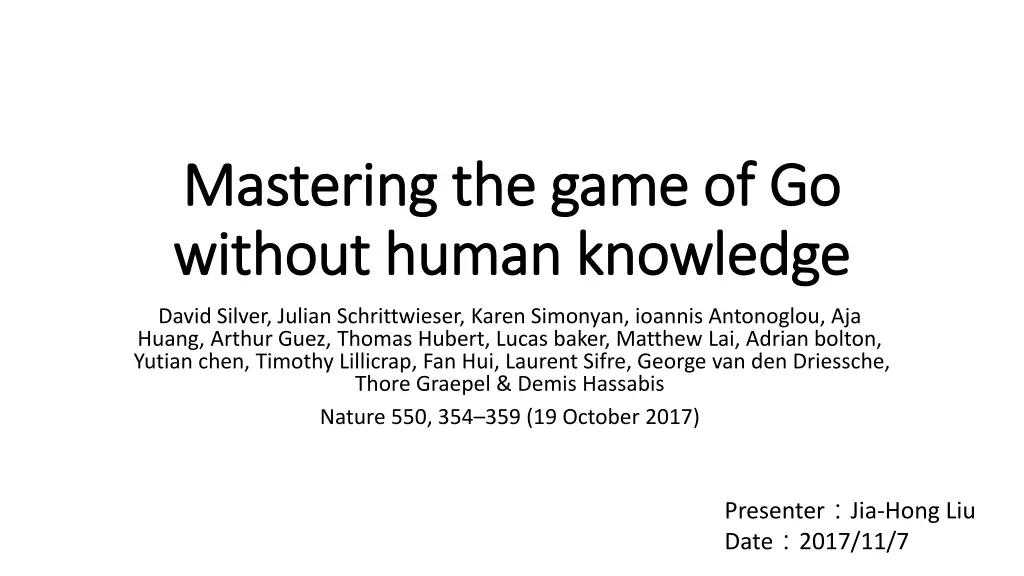 mastering the game of go mastering the game n.w