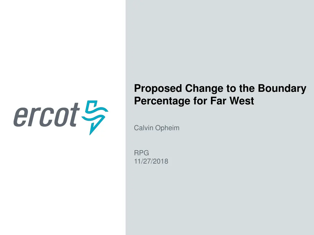 proposed change to the boundary percentage n.w