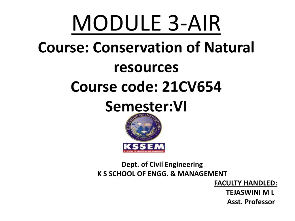 module 3 air course conservation of natural n.w