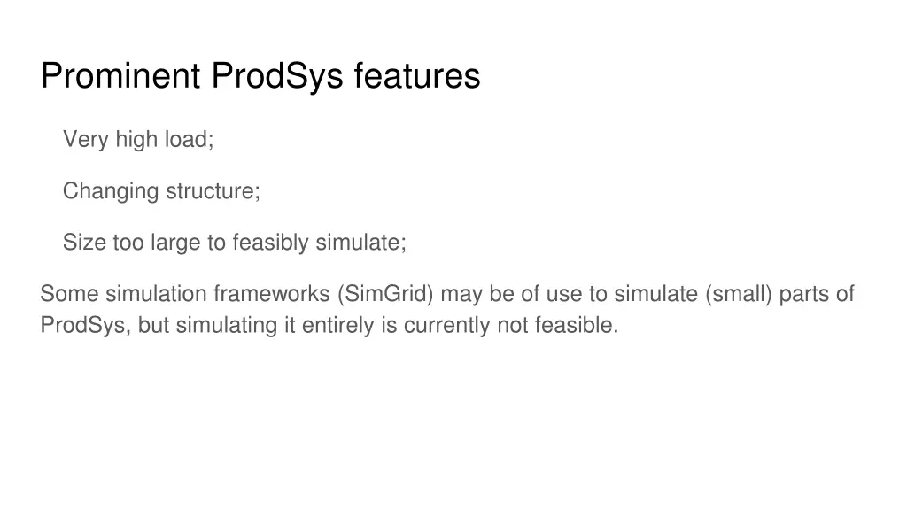 prominent prodsys features n.w