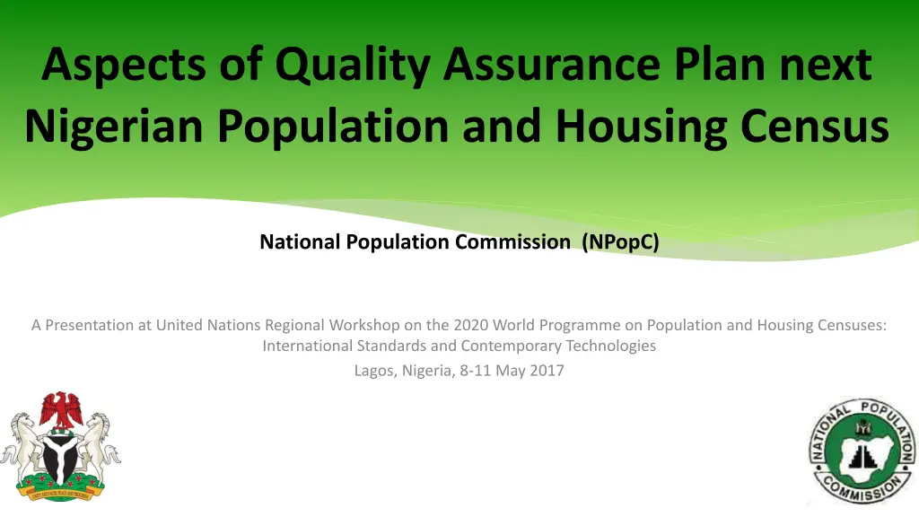 aspects of quality assurance plan next nigerian n.w