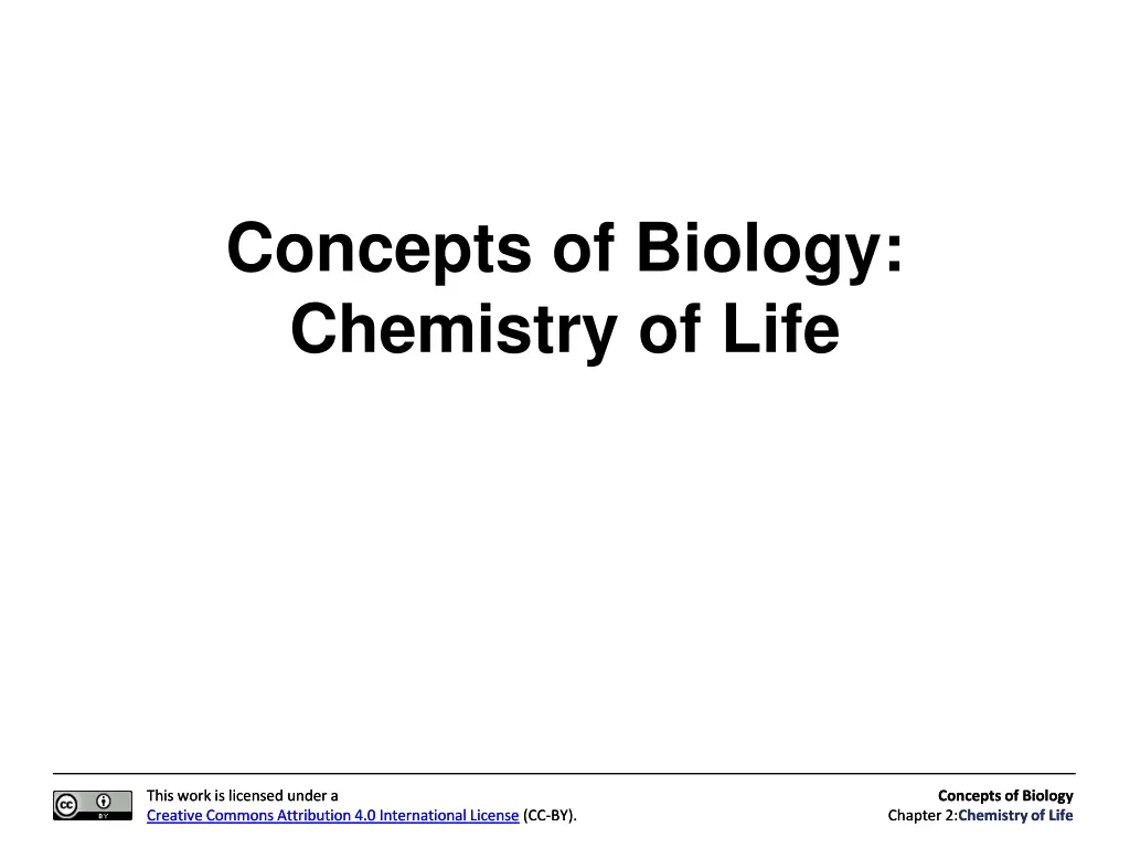 concepts of biology chemistry of life n.w