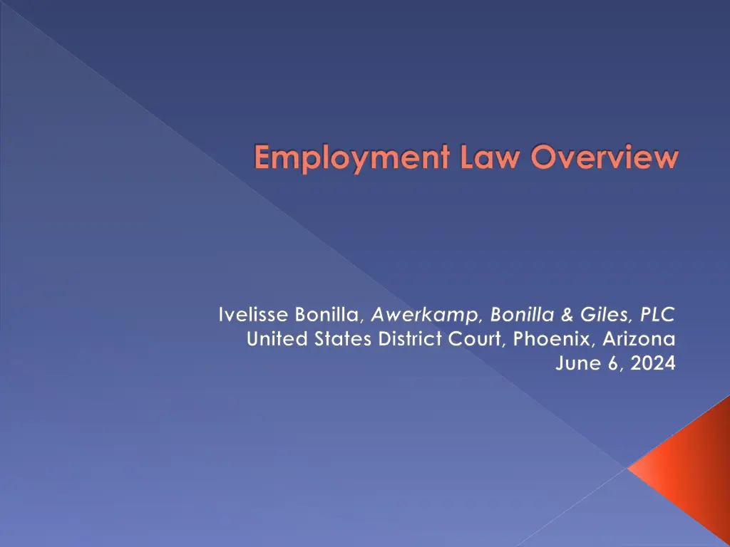 employment law overview n.w