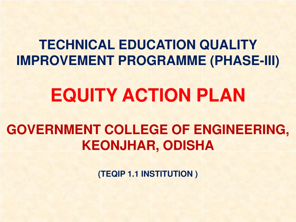 technical education quality improvement programme n.w