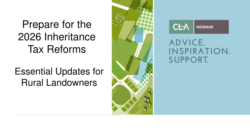 prepare for the 2026 inheritance tax reforms n.w