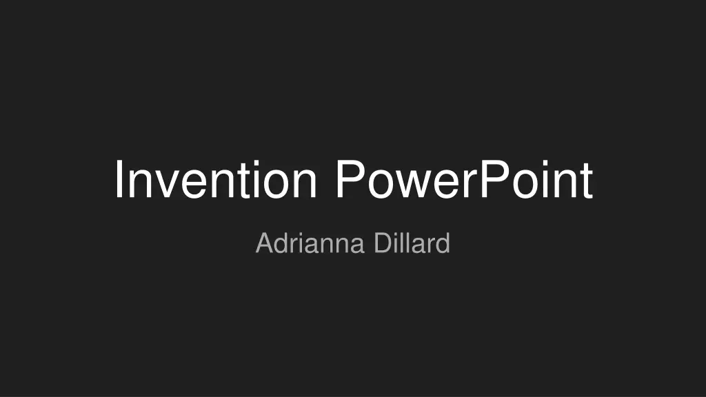 invention powerpoint n.w